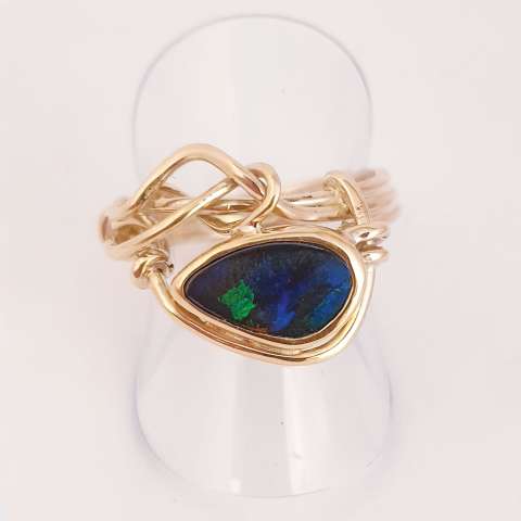 rocksnrings-custom-handmade-boulder-opal-&gold-ring